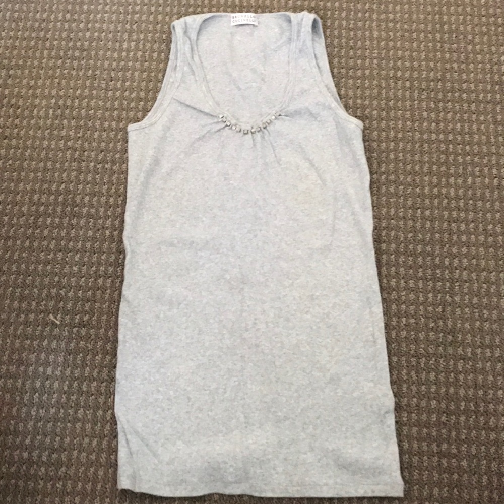 Brunello Cucinelli gray tank top